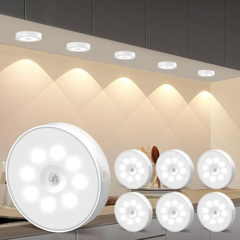 USB Rechargeable LED Night Light, Motion-Sensor LED Night Light, Dimmable Night Light for Bedroom, Staircase, Wardrobe, Indoor Lighting, LED Lights