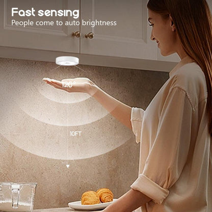 USB Rechargeable LED Night Light, Motion-Sensor LED Night Light, Dimmable Night Light for Bedroom, Staircase, Wardrobe, Indoor Lighting, LED Lights